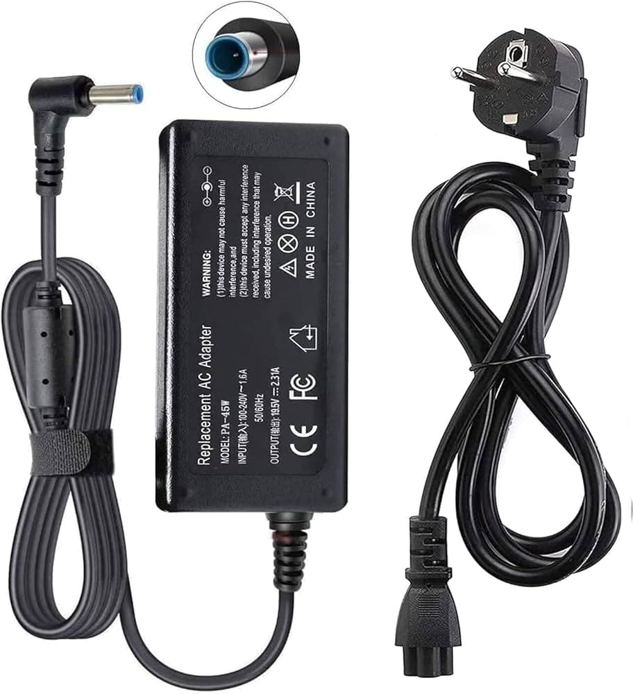 🔌 Chargeur HP – Petit Bout (Embout fin) + câble d'alimentation